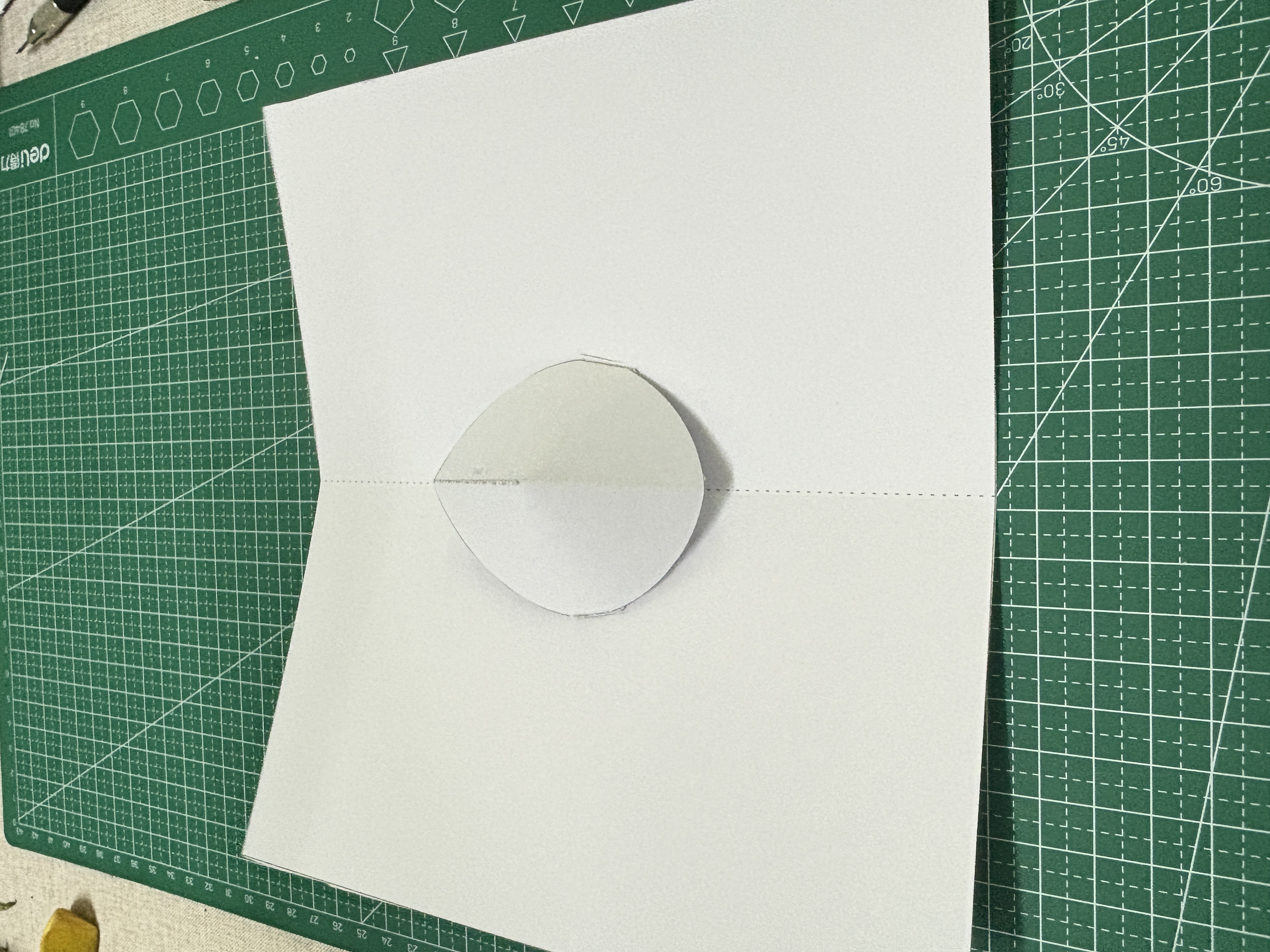 Step 3 gluing the cone into shape