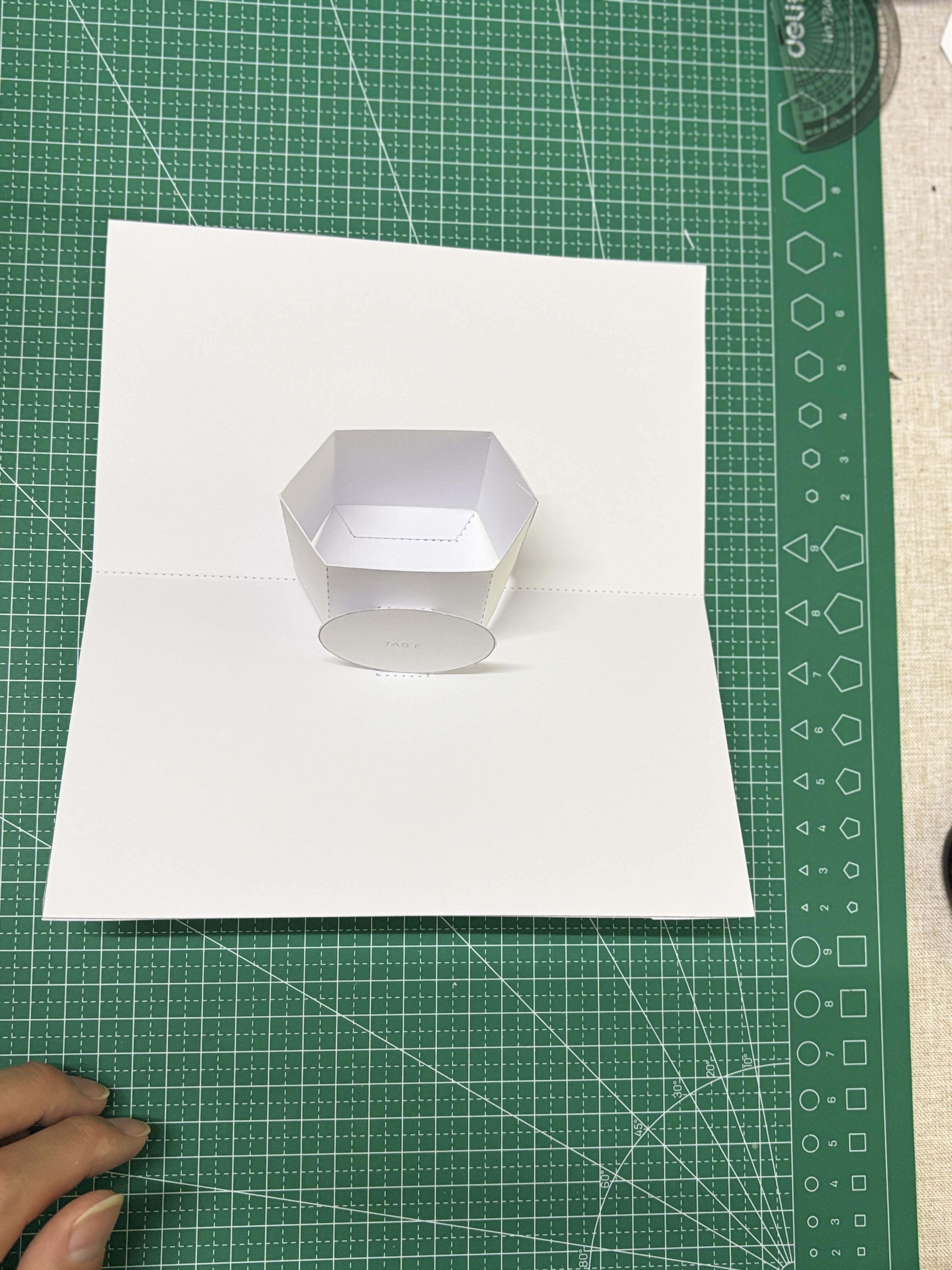 Step 3 folding and glued structure