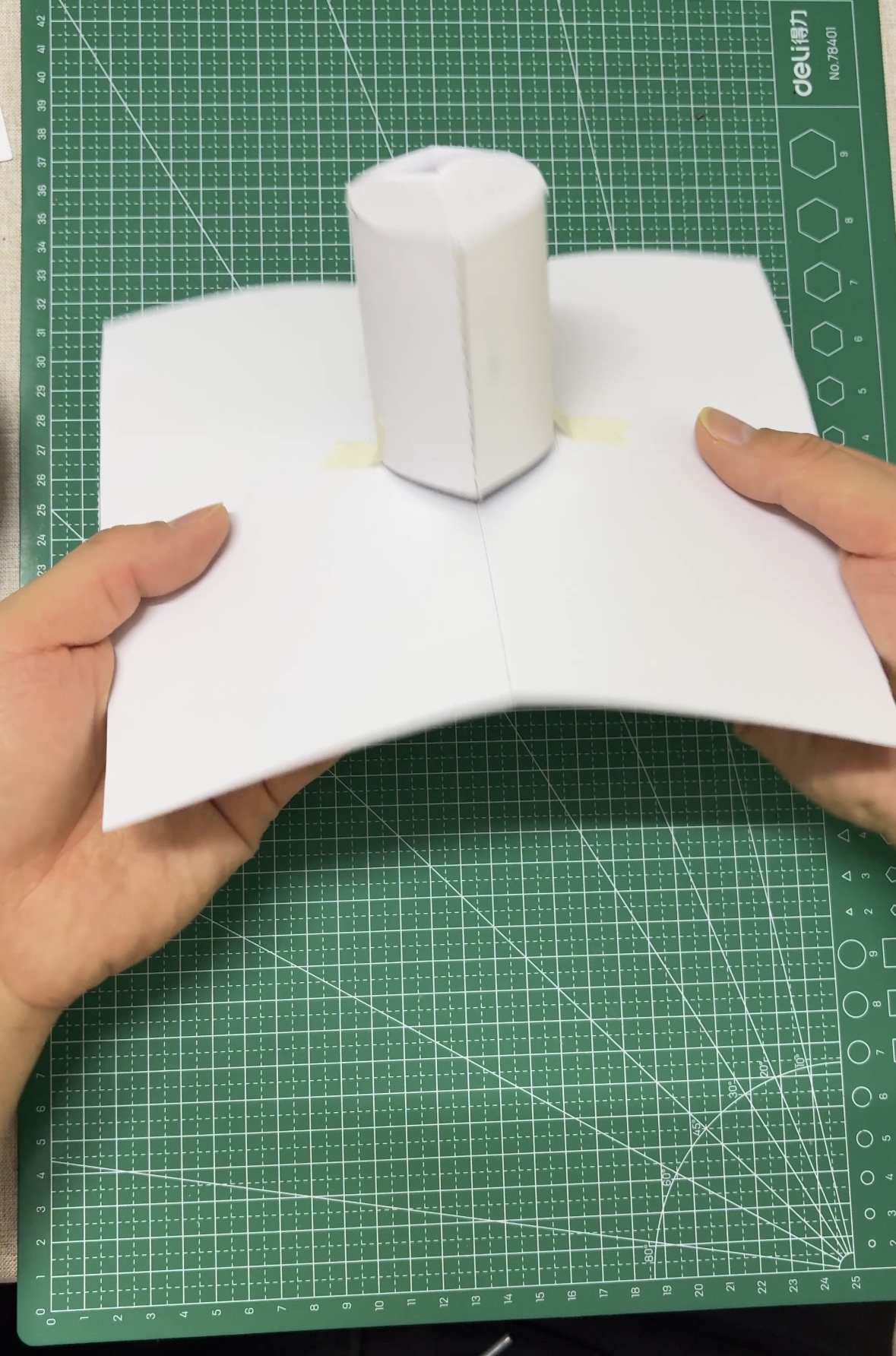 Step 3 folding and cylinder formation