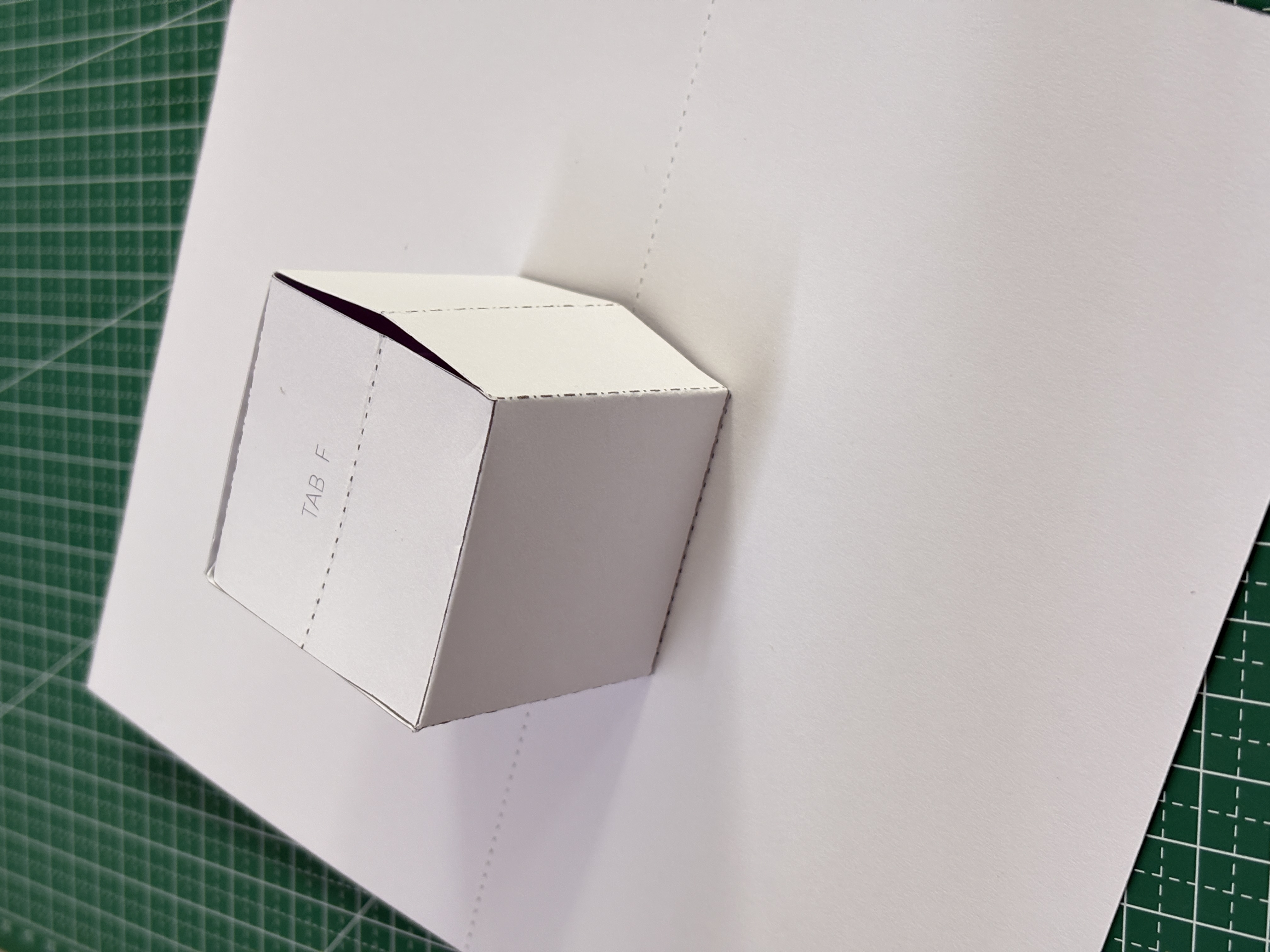 Step 3 folding and cube formation